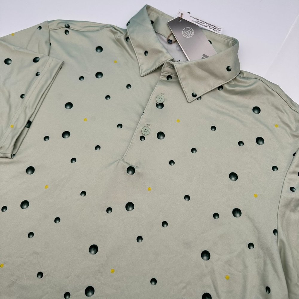 adidas Men's Ultimate 365 Allover Graphic Print Golf Polo, Size S, Linen Green